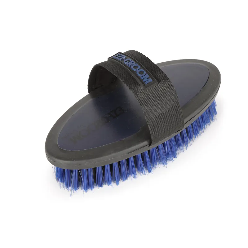 Shires Ezi-Groom Grip Body Brush Small Navy