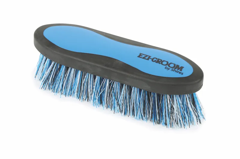 Shires Ezi-Groom Grip Dandy Brush Large Bright Blue