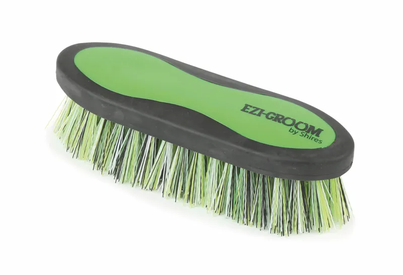 Shires Ezi-Groom Grip Dandy Brush Small Lime Green
