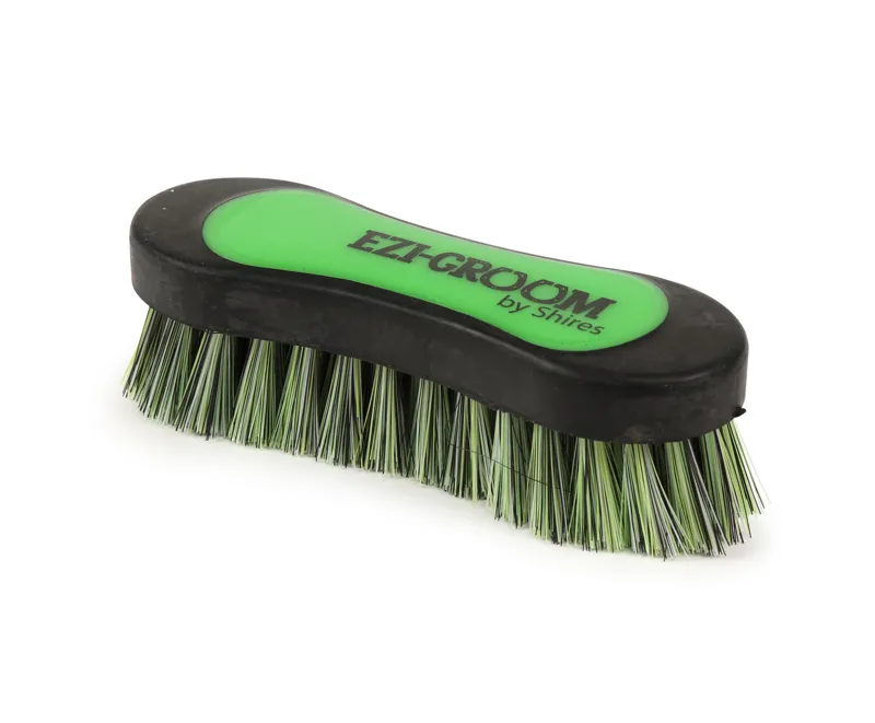 Shires Ezi-Groom Grip Face Brush Lime Green