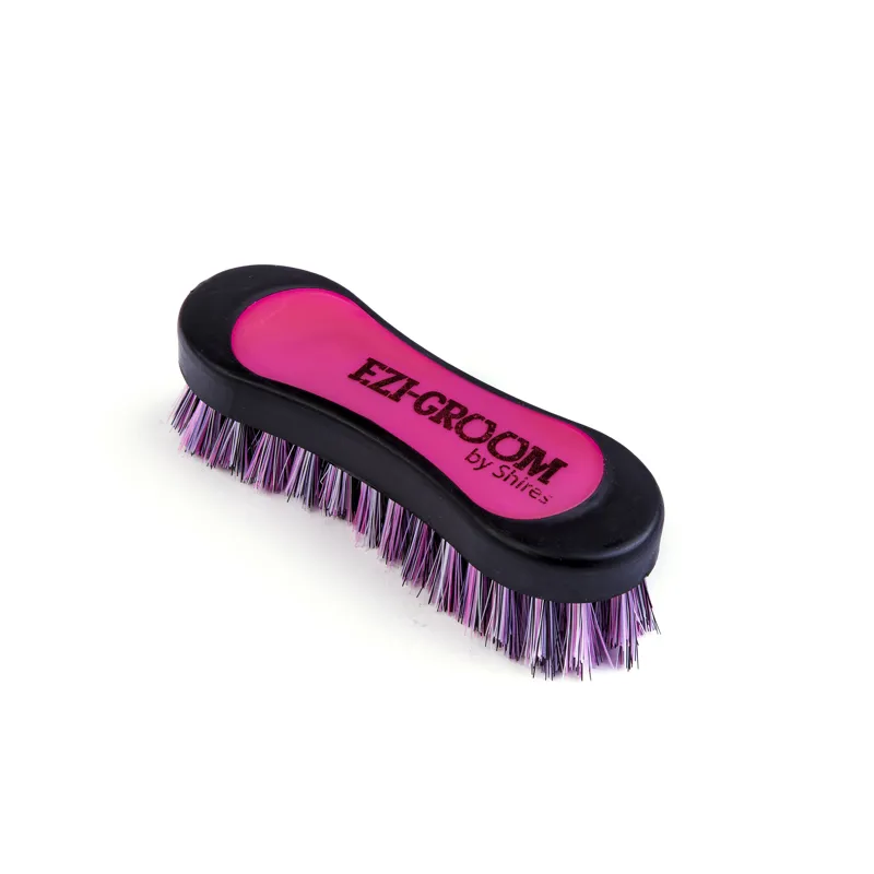 Shires Ezi-Groom Grip Face Brush Bright Pink