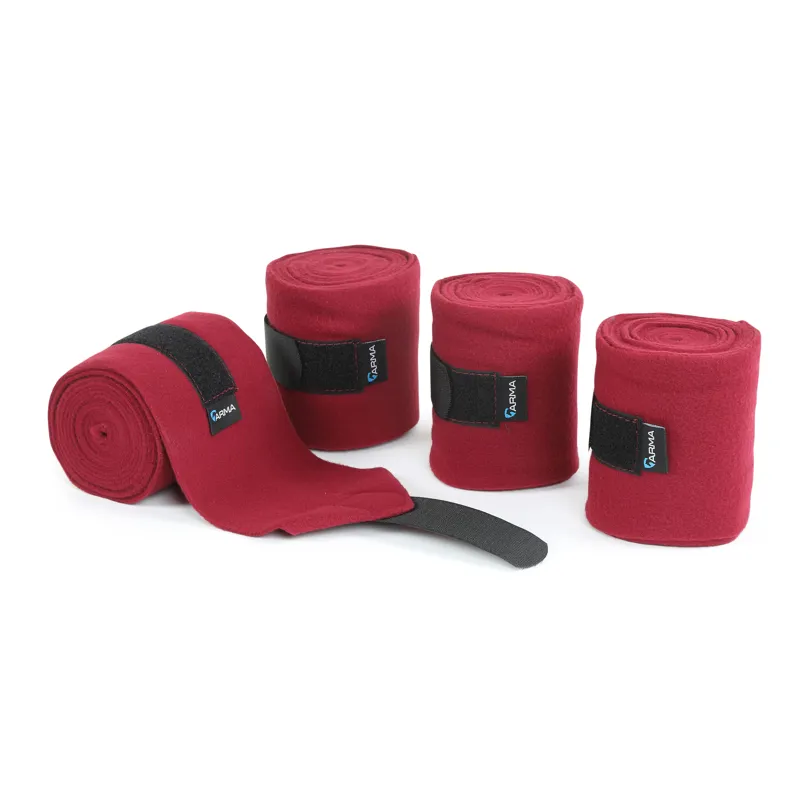 Shires Arma Fleece Bandages Burgundy