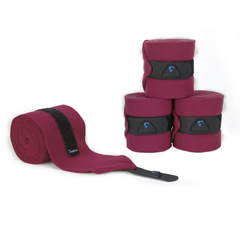 Shires Arma Fleece Bandages Black Cherry