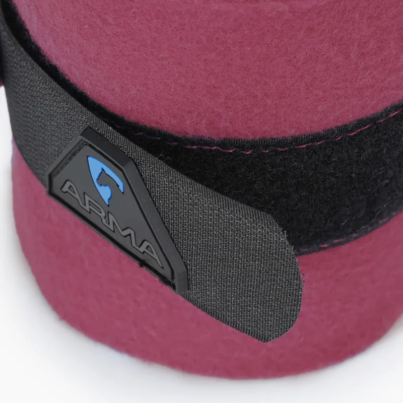 Shires Arma Fleece Bandages Black Cherry-3