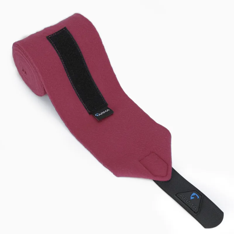 Shires Arma Fleece Bandages Black Cherry-1