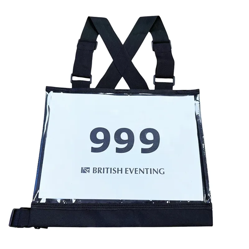 Equetech Eventing Hybrid Cross Country Number Bib  + Numbers One Size Black