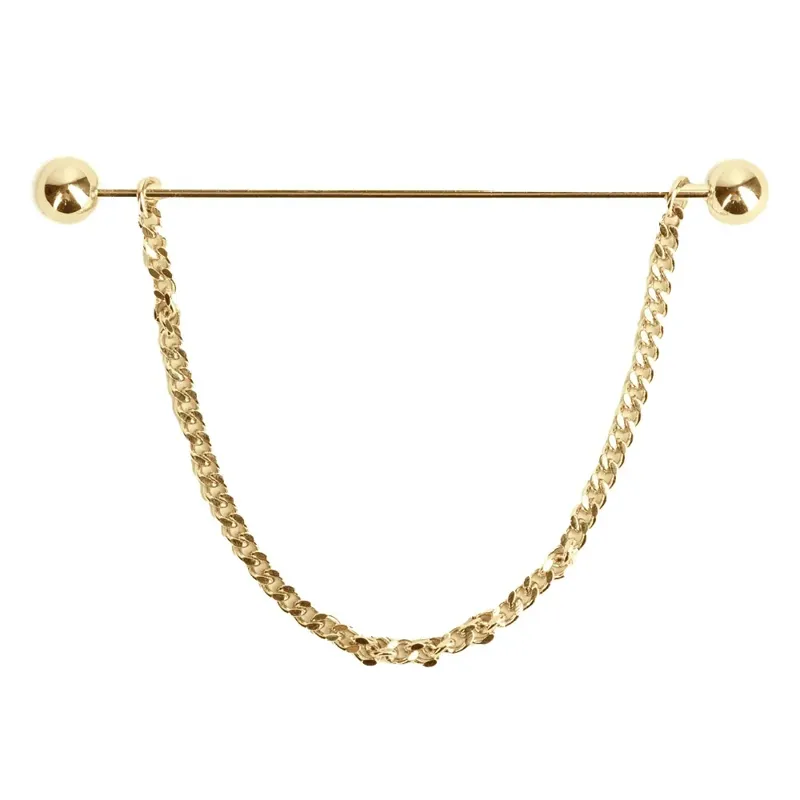 Supreme Products Class Act Collar Pin 6.5cm Gold