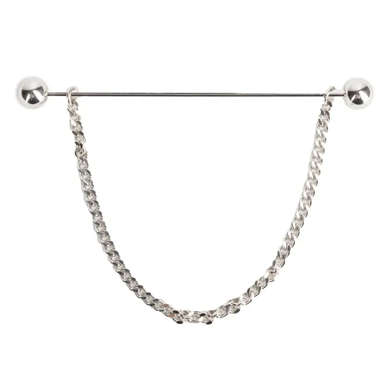 Supreme Products Class Act Collar Pin 6.5cm Silver
