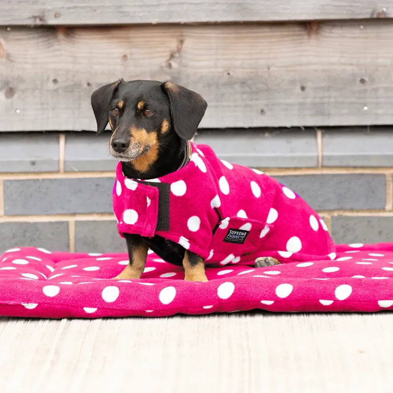 Supreme Products Dotty Fleece Dog Coat Paradise Pink