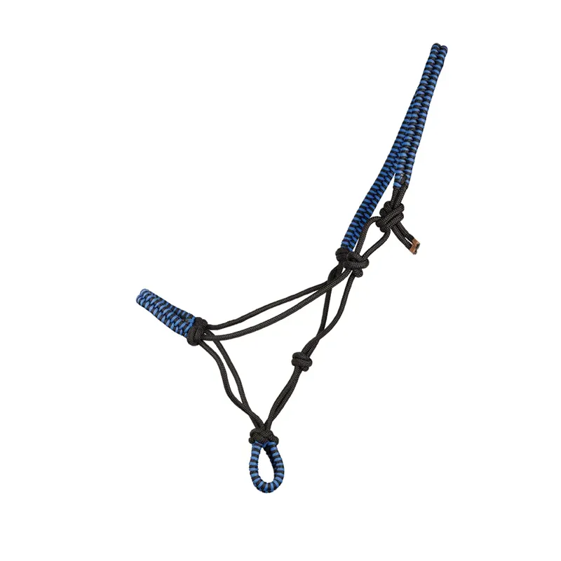 Hy Equestrian Double Braid Rope Halter Blue
