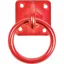 Perry Equestrian Swivel Tie Ring On Plate Red