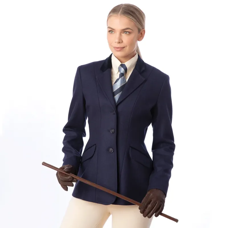 Equetech Ladies Kimblewick Wool Riding Jacket Navy-3