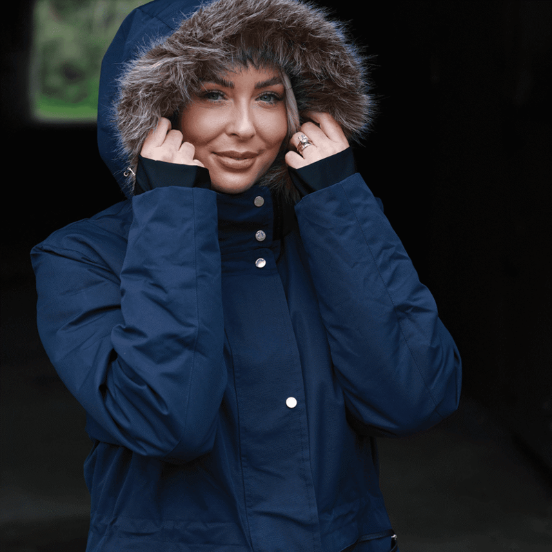 Equetech Ladies Inferno Long Heated Waterproof Riding Coat 2025 Navy