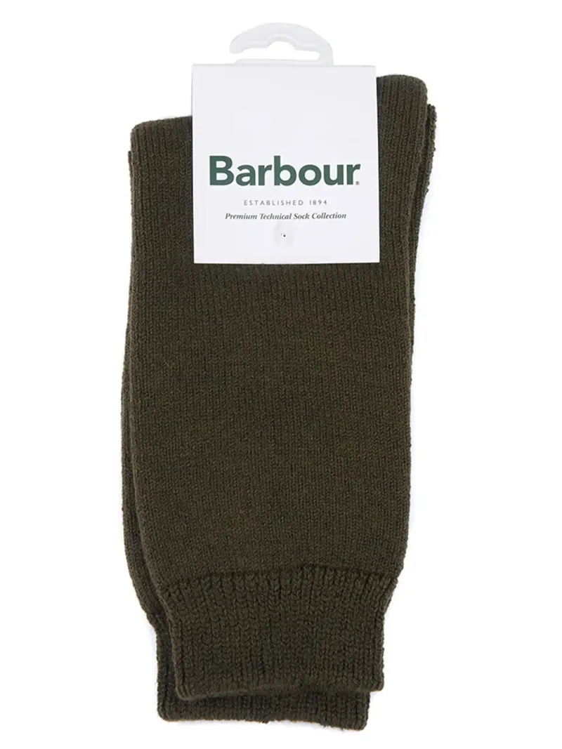 Barbour Wellington Calf Socks Olive-1