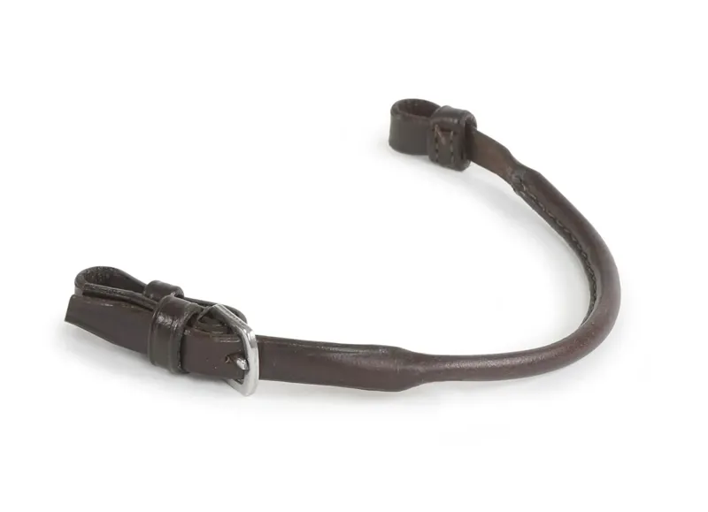 Shires Velociti Rolled Leather LIp Strap Brown