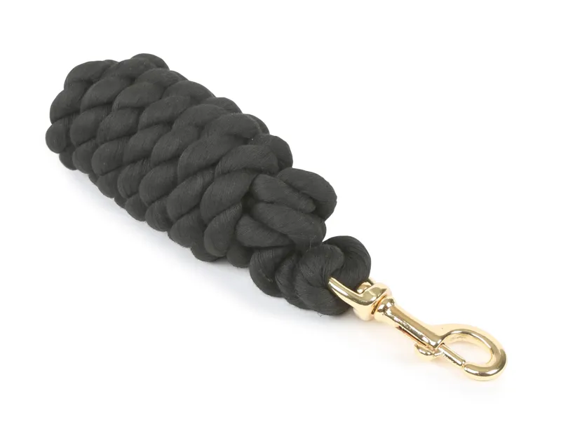 Shires Cotton Leadrope Brass Trigger 2M Approx Black