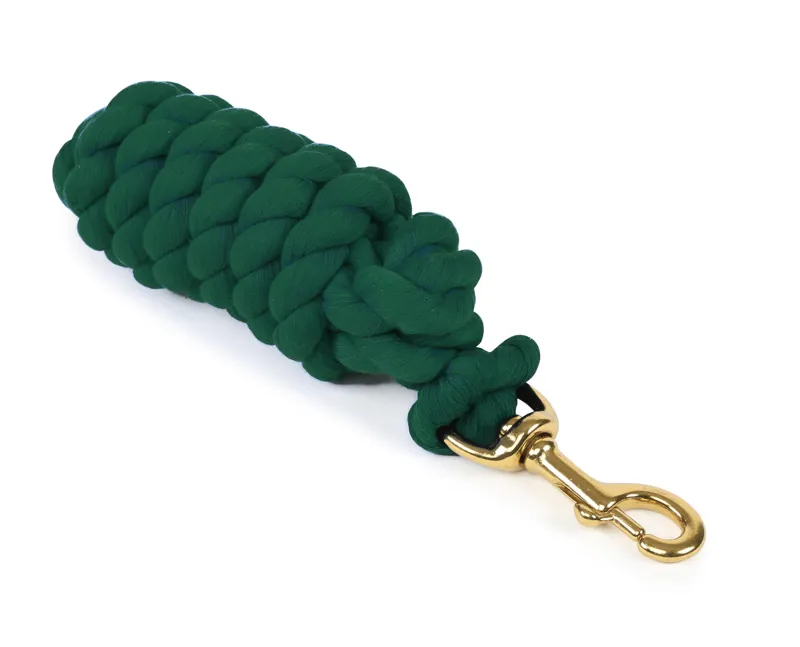 Shires Cotton Leadrope Brass Trigger 2M Approx Bottle Green