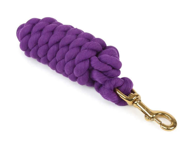 Shires Cotton Leadrope Brass Trigger 2M Approx Purple