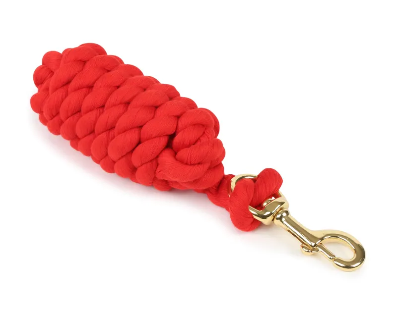 Shires Cotton Leadrope Brass Trigger 2M Approx Red