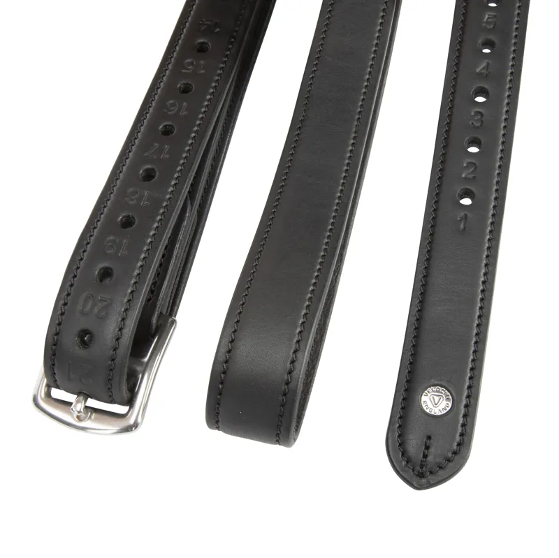 Shires Lusso Wrapped Stirrup Leathers 1in Black