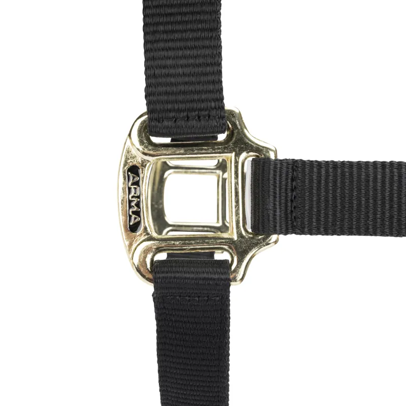 Shires Arma Adjustable Headcollar Black-2