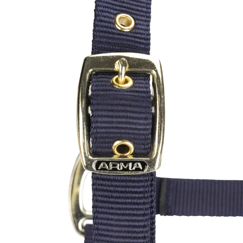 Shires Arma Adjustable Headcollar Navy-2