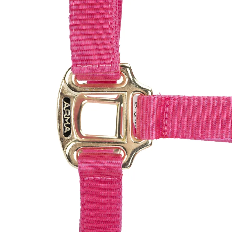 Shires Arma Adjustable Headcollar Pink-1