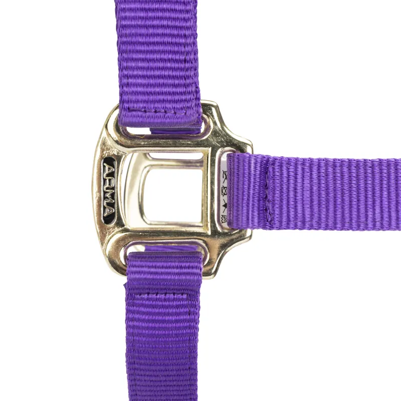 Shires Arma Adjustable Headcollar Purple-3