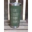 20oz Thermal Engraved Coffee Cup Eat Sleep Ride Repeat Green