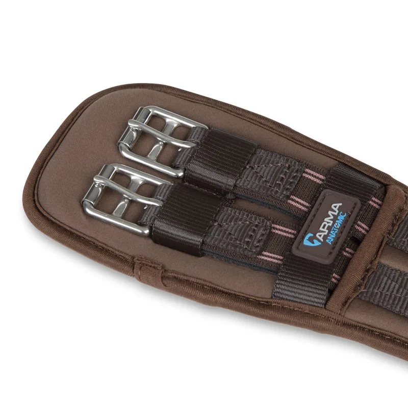 Shires Memory Foam Dressage Girth Brown-1