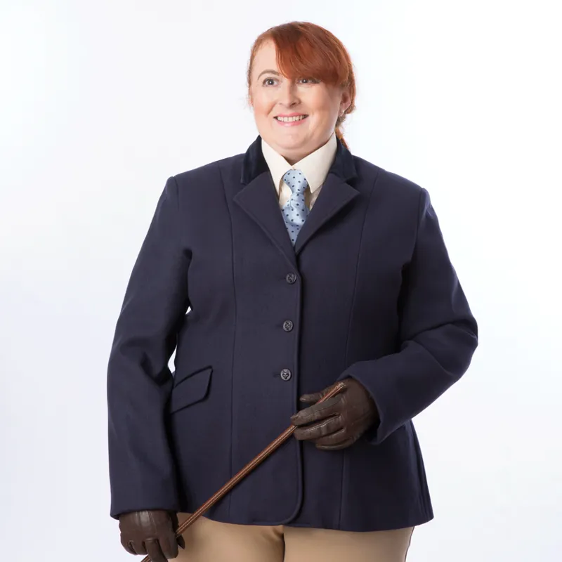 Equetech Ladies Kimblewick Wool Riding Jacket Navy-4