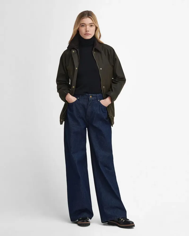 Barbour Ladies Acorn Wax Jacket Olive-5