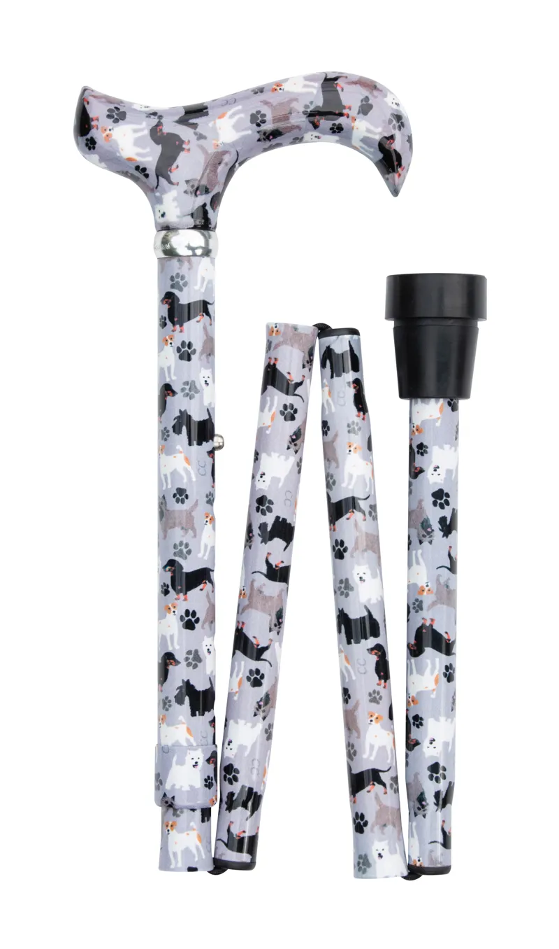 Classic Canes Folding Derby Cane 4845E Little Dogs