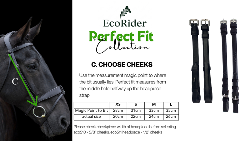 EcoRider Cheek Pieces 1/2 in Black-1