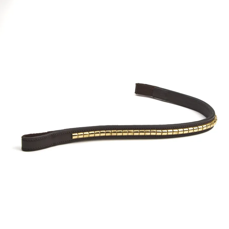 Shires Rapida Clincher Browband Havana/Brass