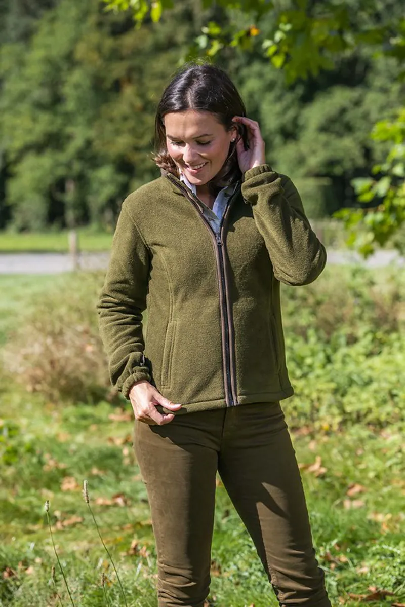 Baleno Ladies Tiffany Fleece Jacket Olive-1