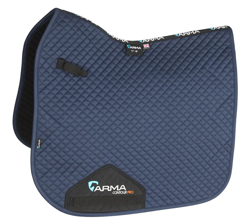 Shires Arma  Dressage Saddlecloth 17-18in Navy