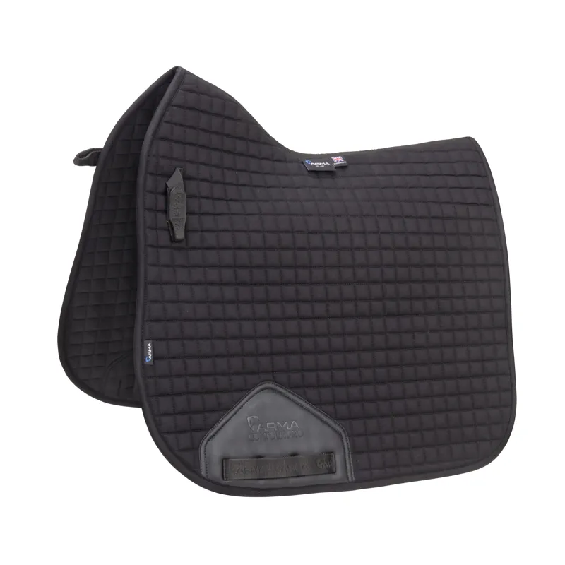 Shires Arma Deluxe Cotton Dressage Saddlecloth 17-18in Black