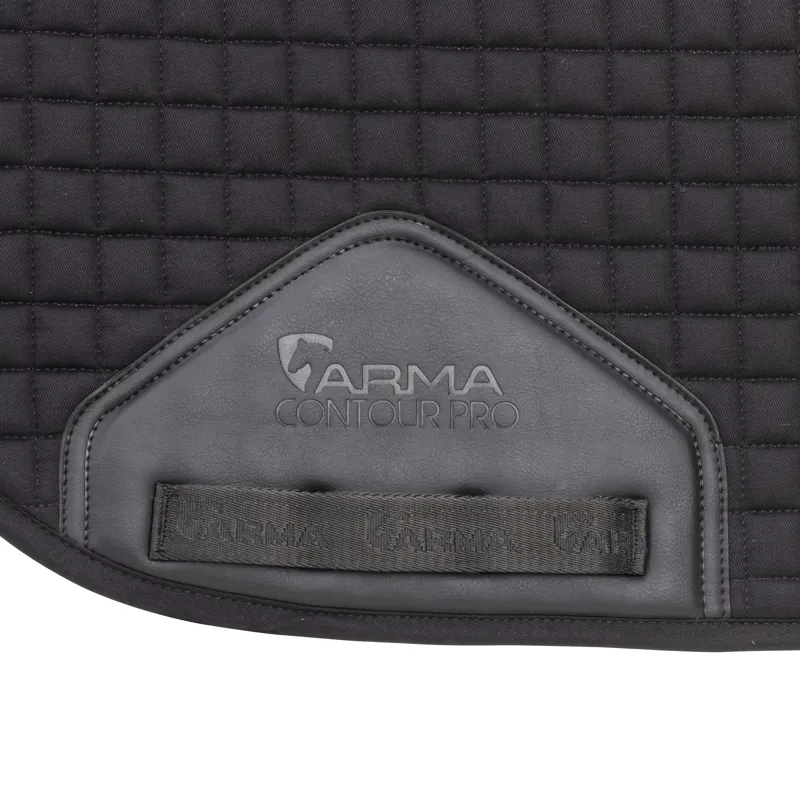 Shires Arma Deluxe Cotton Dressage Saddlecloth 17-18in Black-3