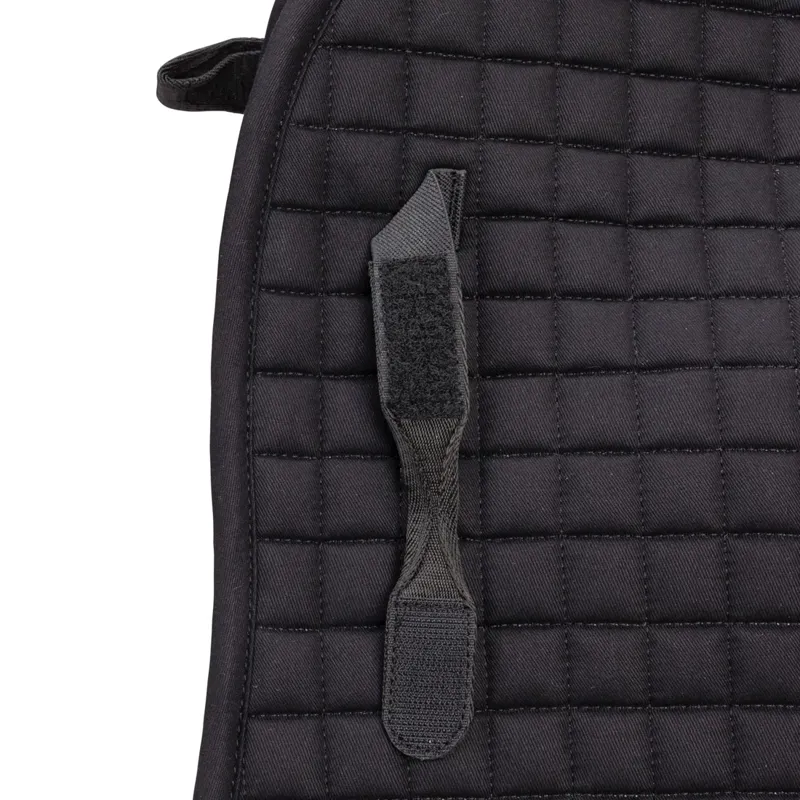 Shires Arma Deluxe Cotton Dressage Saddlecloth 17-18in Black-2