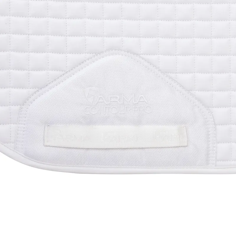 Shires Arma Deluxe Cotton Dressage Saddlecloth White 17-18in-3
