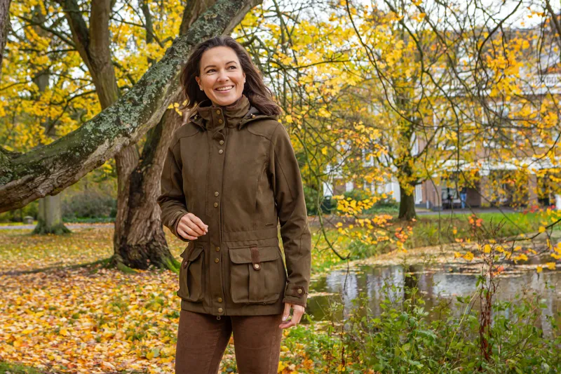 Baleno Ladies Ladywood Waterproof Riding Jacket Pine Green-1