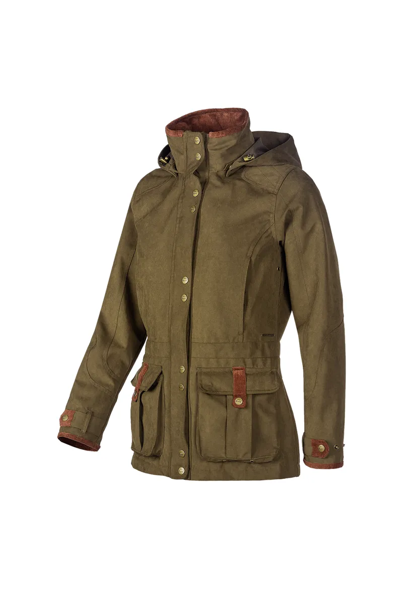 Baleno Ladies Ladywood Waterproof Riding Jacket Pine Green