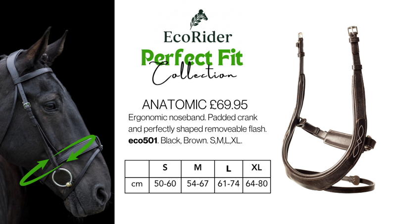 EcoRider Anatomic Noseband Black-1