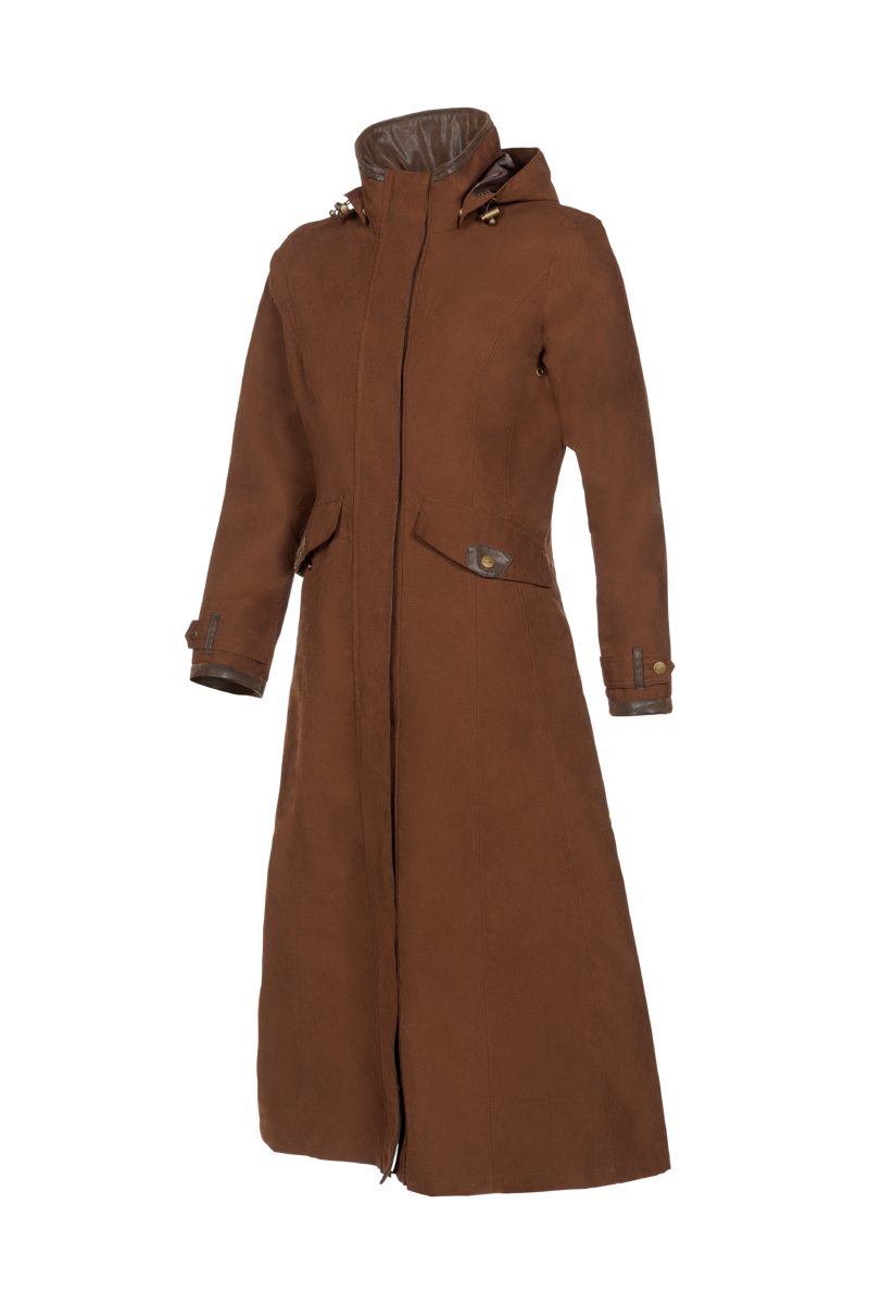 Baleno Ladies Kensington Long Waterproof Riding Coat 2025 Earth Brown