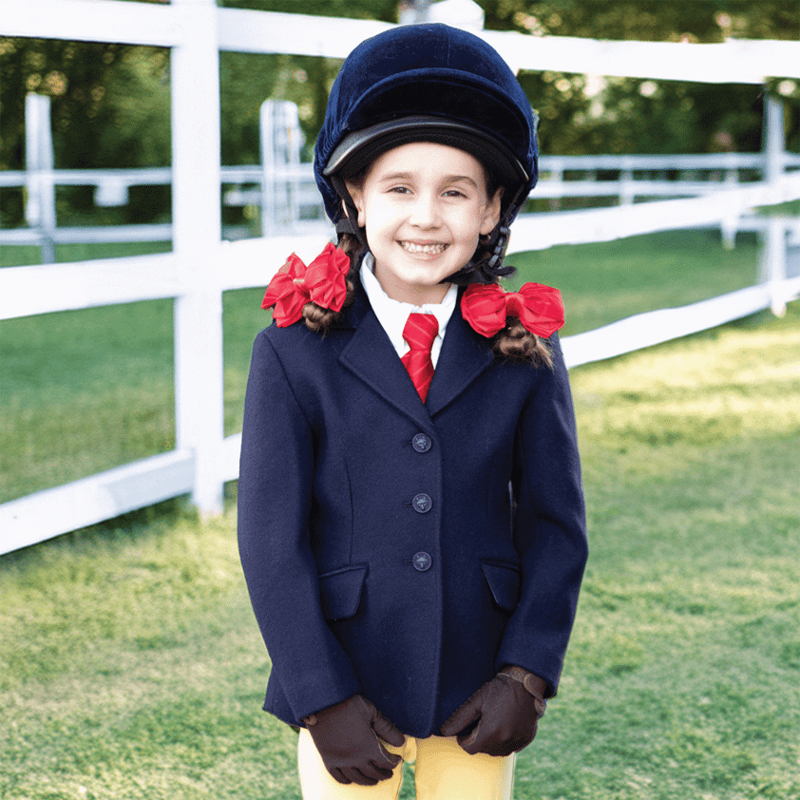 Equetech Junior Windsor Show Pony Riding Jacket Navy-1