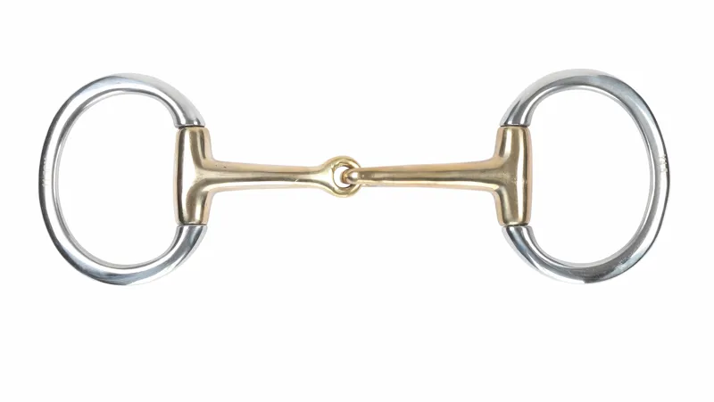 Shires Brass Alloy Flat Ring Jointed Eggbutt Snaffle