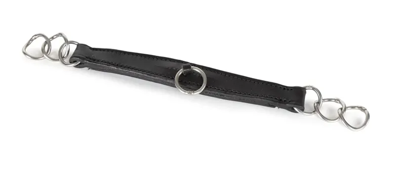 Shires Velociti Gara Leather Curb Chain Black