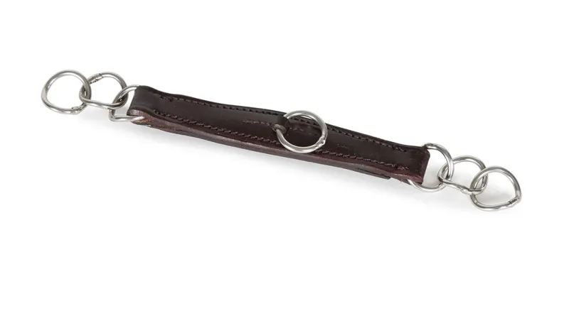 Shires Velociti Gara Leather Curb Chain Havana