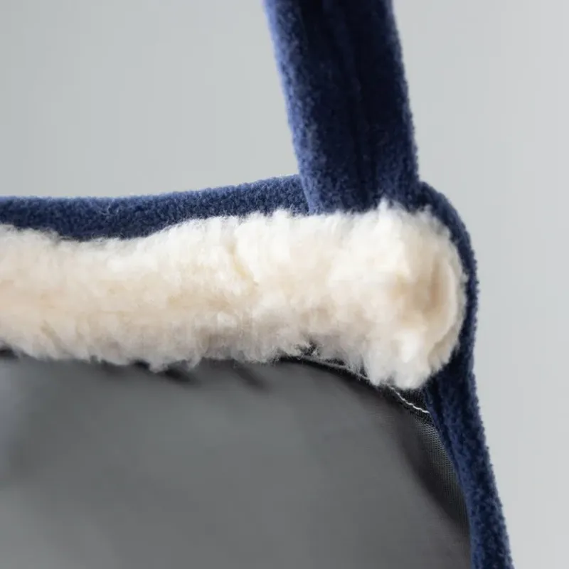 Shires FlyGuard Pro Fine Mesh Earless Fly Mask Navy-3